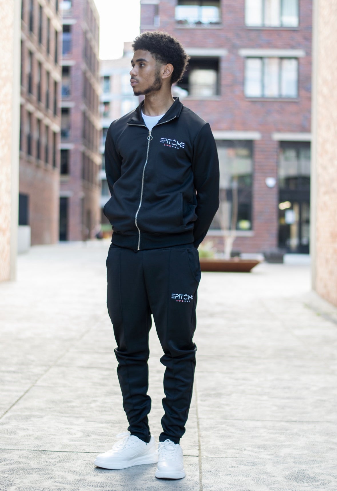 Silver full zip tracksuit