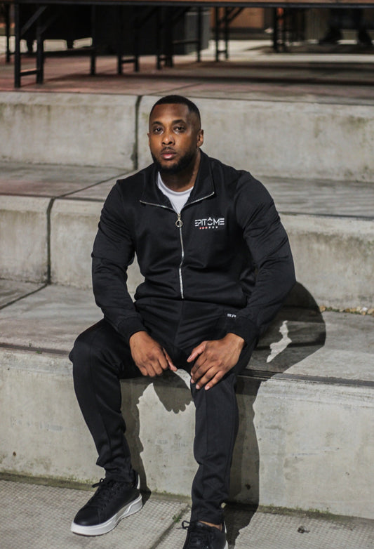 Silver full zip tracksuit